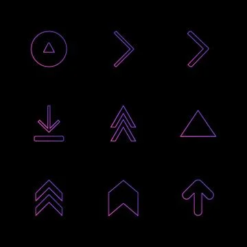 Arrows , directions , pointer , arrow , user interface , pointer , eps icons  Illustrazione stock