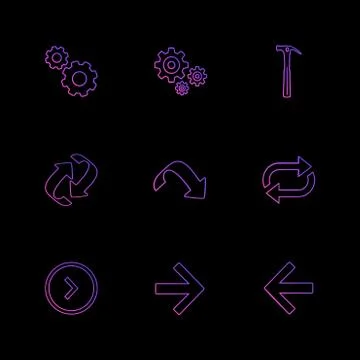 Arrows , directions , pointer , arrow , user interface , pointer , eps icons  Stock Illustration