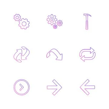 Arrows , directions , pointer , arrow , user interface , pointer , eps icons  Stock Illustration