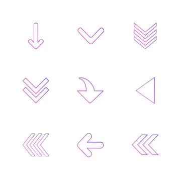 Arrows , directions , pointer , arrow , user interface , pointer , eps icons  Stockillustratie