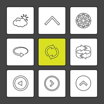 Arrows , directions , pointer , arrow , user interface , pointer , eps icons  Illustrazione stock
