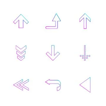 Arrows , directions , pointer , arrow , user interface , pointer , eps icons  Stock Illustration