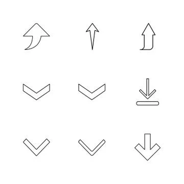 Arrows , directions , pointer , arrow , user interface , pointer , eps icons  Stock Illustration