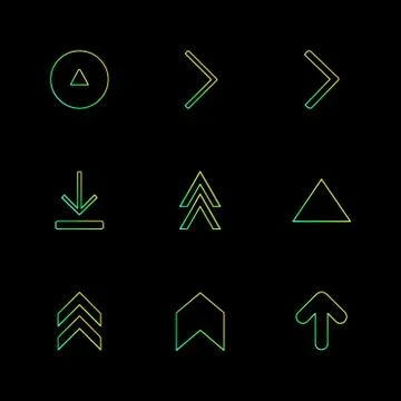 Arrows , directions , pointer , arrow , user interface , pointer , eps icons  Stock Illustration