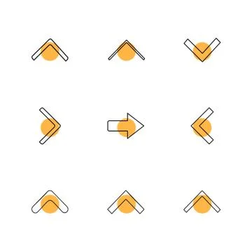 Arrows , directions , pointer , arrow , user interface , pointer , eps icons  Stock Illustration