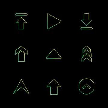 Arrows , directions , pointer , arrow , user interface , pointer , eps icons  Stock Illustration