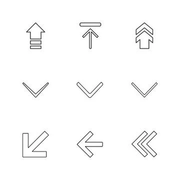 Arrows , directions , pointer , arrow , user interface , pointer , eps icons  Stockillustratie