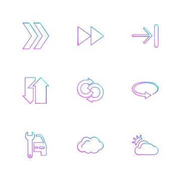 Arrows , directions , pointer , arrow , user interface , arrow , eps icons se Stockillustratie