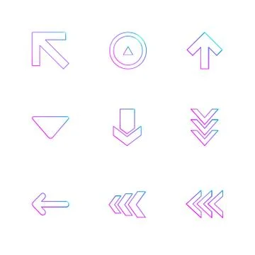 Arrows , directions , pointer , arrow , user interface , pointer , eps icons  Illustrazione stock