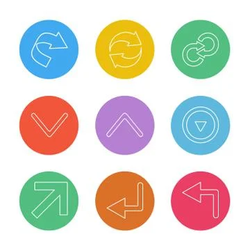 Arrows , directions , pointer , arrow , user interface , pointer , eps icons  Stockillustratie