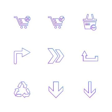 Arrows , directions , pointer , arrow , user interface , arrow , eps icons se Illustrazione stock