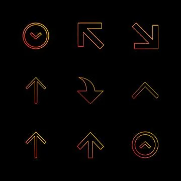 Arrows , directions , pointer , arrow , user interface , pointer , eps icons  Stockillustratie