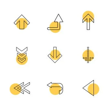 Arrows , directions , pointer , arrow , user interface , pointer , eps icons  Stockillustratie