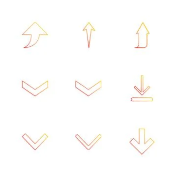 Arrows , directions , pointer , arrow , user interface , pointer , eps icons  Stock Illustration