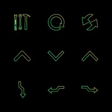 Arrows , directions , pointer , arrow , user interface , pointer , eps icons  Stock Illustration
