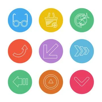 Arrows , directions , pointer , arrow , user interface , arrow , eps icons se Stockillustratie