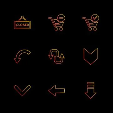 Arrows , directions , pointer , arrow , user interface , arrow , eps icons se Stock Illustration