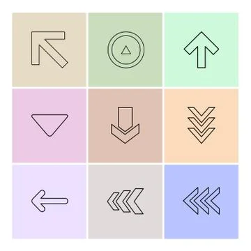 Arrows , directions , pointer , arrow , user interface , pointer , eps icons  스톡 일러스트
