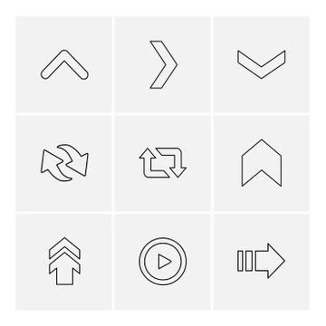 Arrows , directions , pointer , arrow , user interface , arrow , eps icons se Stock Illustration