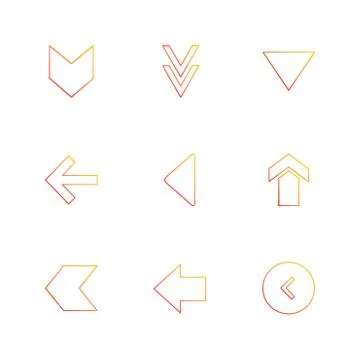 Arrows , directions , pointer , arrow , user interface , pointer , eps icons  Illustrazione stock