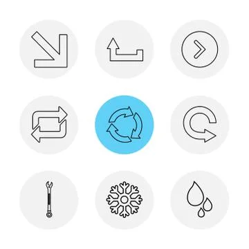 Arrows , directions , pointer , arrow , user interface , arrow , eps icons se Stock Illustration