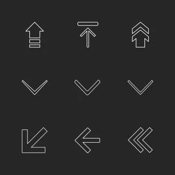 Arrows , directions , pointer , arrow , user interface , pointer , eps icons  Stock Illustration