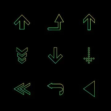 Arrows , directions , pointer , arrow , user interface , pointer , eps icons  Illustrazione stock
