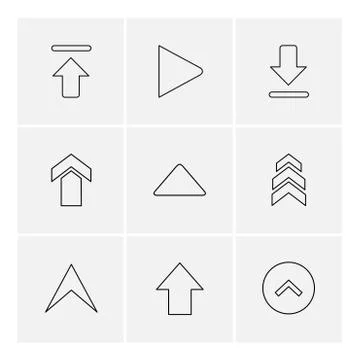 Arrows , directions , pointer , arrow , user interface , pointer , eps icons  Stock Illustration