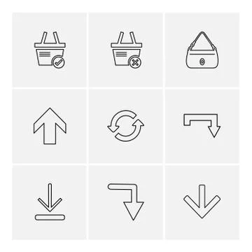 Arrows , directions , pointer , arrow , user interface , arrow , eps icons se Stock Illustration