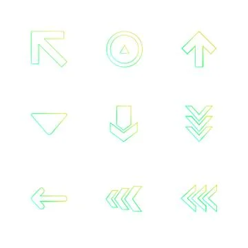 Arrows , directions , pointer , arrow , user interface , pointer , eps icons  Stock Illustration