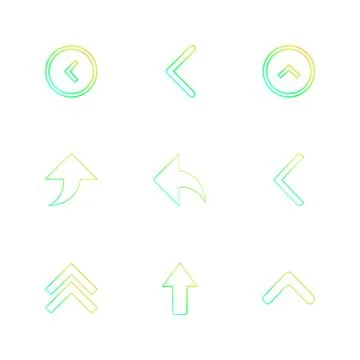 Arrows , directions , pointer , arrow , user interface , pointer , eps icons  Stock Illustration