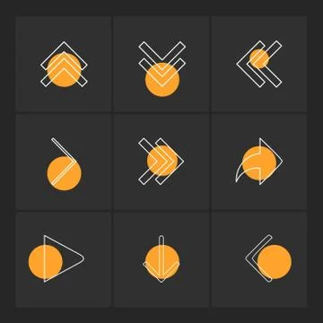 Arrows , directions , pointer , arrow , user interface , pointer , eps icons  Illustrazione stock