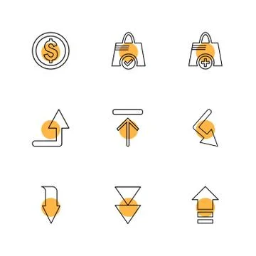 Arrows , directions , pointer , arrow , user interface , arrow , eps icons se Illustrazione stock