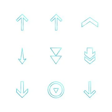 Arrows , directions , pointer , arrow , user interface , pointer , eps icons  Illustrazione stock