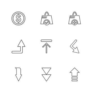 Arrows , directions , pointer , arrow , user interface , arrow , eps icons se Stock Illustration