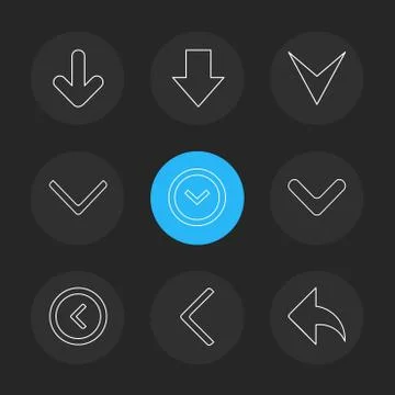 Arrows , directions , pointer , arrow , user interface , pointer , eps icons  스톡 일러스트