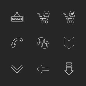 Arrows , directions , pointer , arrow , user interface , arrow , eps icons se Stock Illustration