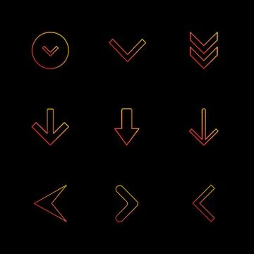 Arrows , directions , pointer , arrow , user interface , pointer , eps icons  Illustrazione stock