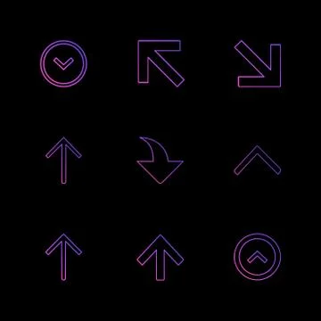 Arrows , directions , pointer , arrow , user interface , pointer , eps icons  Stock Illustration