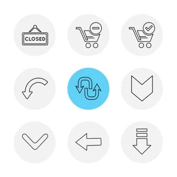 Arrows , directions , pointer , arrow , user interface , arrow , eps icons se Stock Illustration