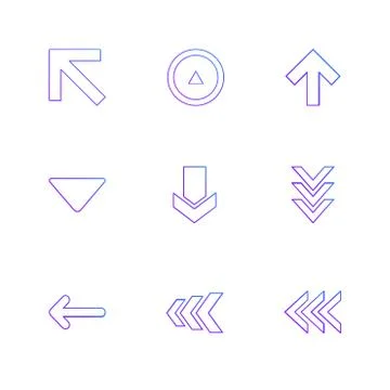 Arrows , directions , pointer , arrow , user interface , pointer , eps icons  Illustrazione stock