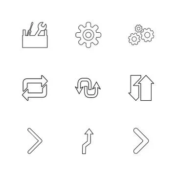 Arrows , directions , pointer , arrow , user interface , pointer , eps icons  Stock Illustration