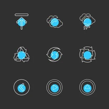 Arrows , directions , pointer , arrow , user interface , pointer , eps icons  Stock Illustration