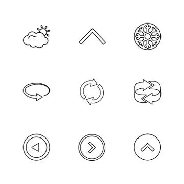 Arrows , directions , pointer , arrow , user interface , pointer , eps icons  Stock Illustration