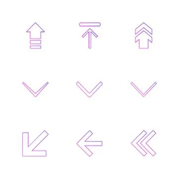 Arrows , directions , pointer , arrow , user interface , pointer , eps icons  Stock Illustration