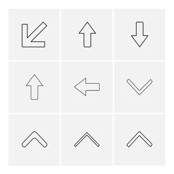 Arrows , directions , pointer , arrow , user interface , pointer , eps icons  Stock Illustration
