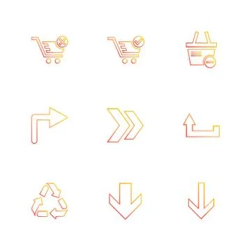 Arrows , directions , pointer , arrow , user interface , arrow , eps icons se Stockillustratie