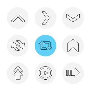 Arrows , directions , pointer , arrow , user interface , arrow , eps icons se Illustrazione stock