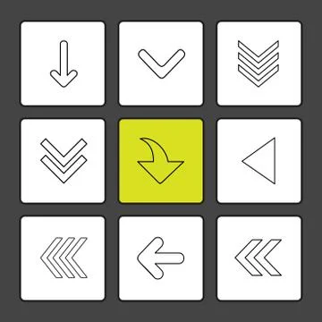 Arrows , directions , pointer , arrow , user interface , pointer , eps icons  Stock Illustration