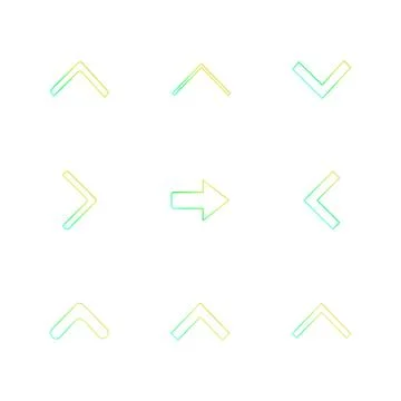 Arrows , directions , pointer , arrow , user interface , pointer , eps icons  Stock Illustration